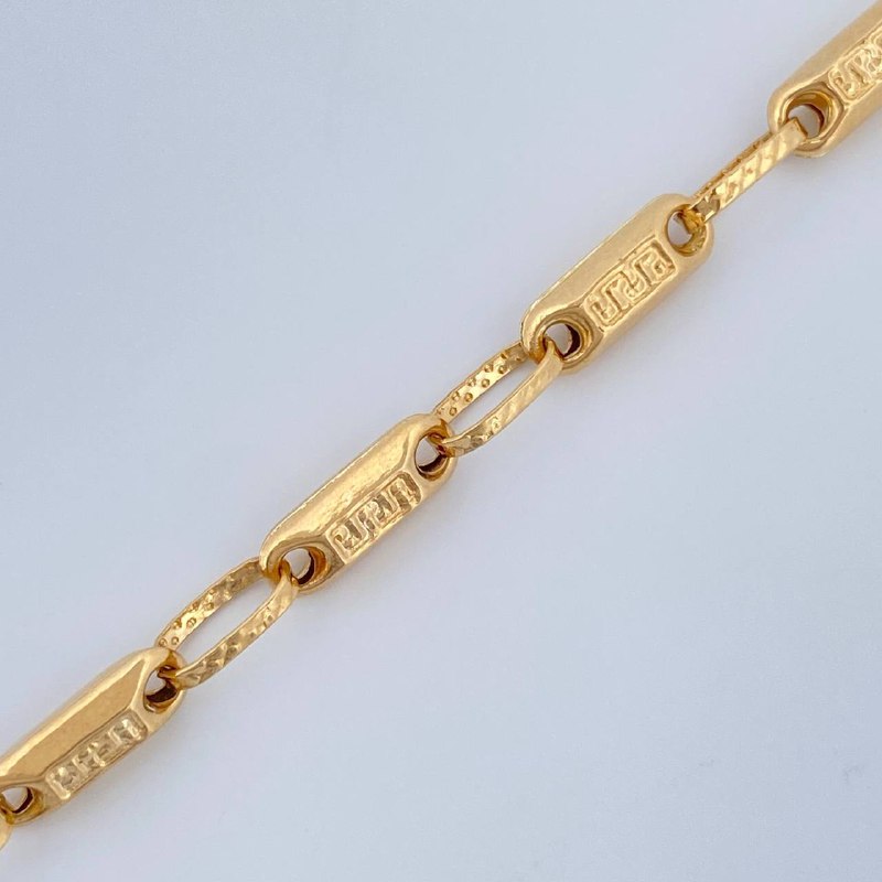 Rustic Tribal Bracelet 4.5gr / 21.5cm / 18K Yellow Gold &