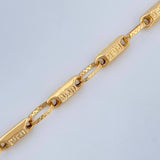 Rustic Tribal Bracelet 4.5gr / 21.5cm / 18K Yellow Gold &