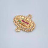 Herraje Virgen De Guadalupe 1.4gr / 1/2 in / Oro Amarillo 18K &