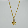 Rope Chain Set + Star of David Pendant / 1.2 gr / 17 3/4 in 18K Yellow Gold
