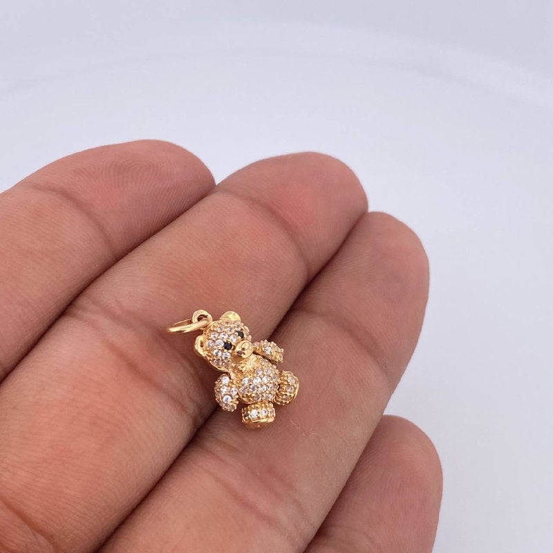Articulated Bear Pendant 2.6gr / 2cm / 18K Gold &