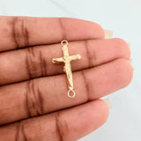 Charm Christ Cross 0.7gr / 1 in / 18K Yellow Gold %
