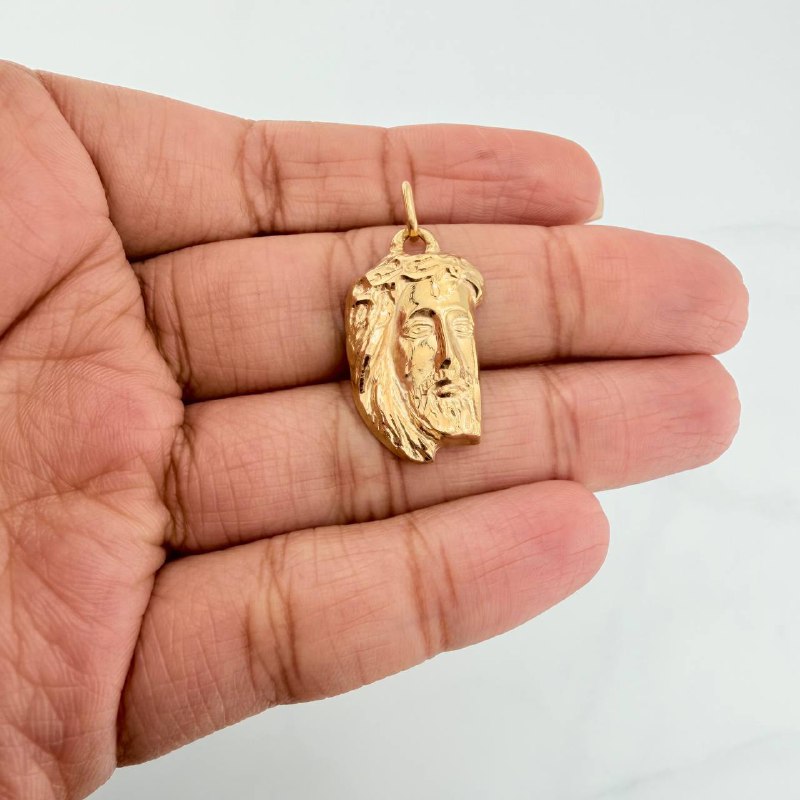 Dije Rostro Cristo 2.4 g / 1 1/4 in Oro Amarillo 18K