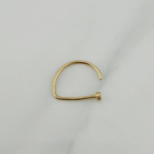 Half Hoop Piercing 0.35 g / 1/2 in 18K Yellow Gold