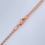 Cadena Ice 12.85gr / 24 1/4 in / 2.3mm Dos Oros Blanco Rosa +4 14K Italy %