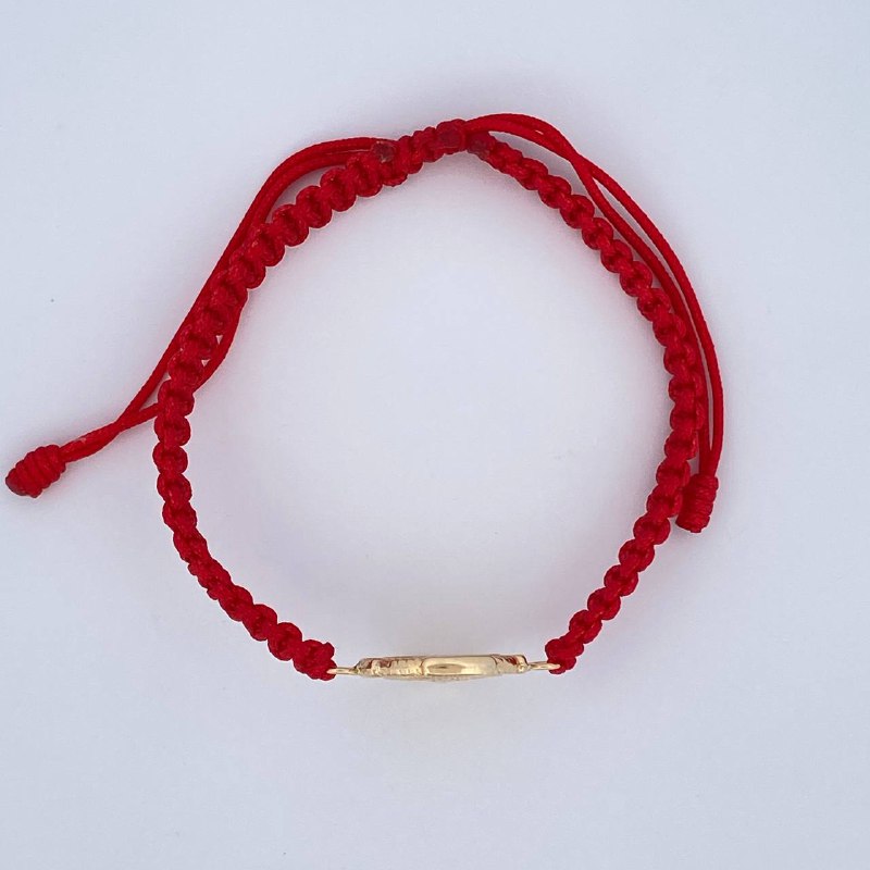 Red Woven San Benito Bracelet 1.35gr / 18K Gold &