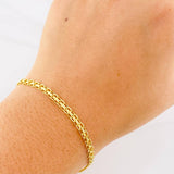Pulso Chino 4.15g / 7 1/2 in / 2.3mm Oro Amarillo 18K