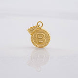 Dije Circulo Letra B 0.45g / 1/2 in Oro Amarillo 18K