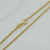 Set Cadena Lazo + Dije Corazón / 1,3 gr / 17 3/4 in Oro Amarillo 18K
