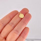 Dije Circulo Letra I 0.45g / 3/4 in Oro Amarillo 18K