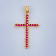 Pendant Cross Arrow 1.1gr / 1 1/4 in / 18K Gold Yellow &
