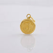Dije Circulo Letra J 0.4g / 1/2 in Oro Amarillo 18K