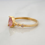 Solitaire Drop Ring 2.1 g / T6 1/2 Yellow Gold 18K