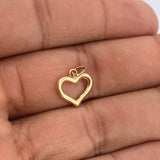 Heart Silhouette Pendant 0.45gr / 3/4 in / 18K Gold