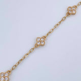 Clover Bracelet Box 3gr / 19.5cm-21.5cm / 18K Yellow Gold &