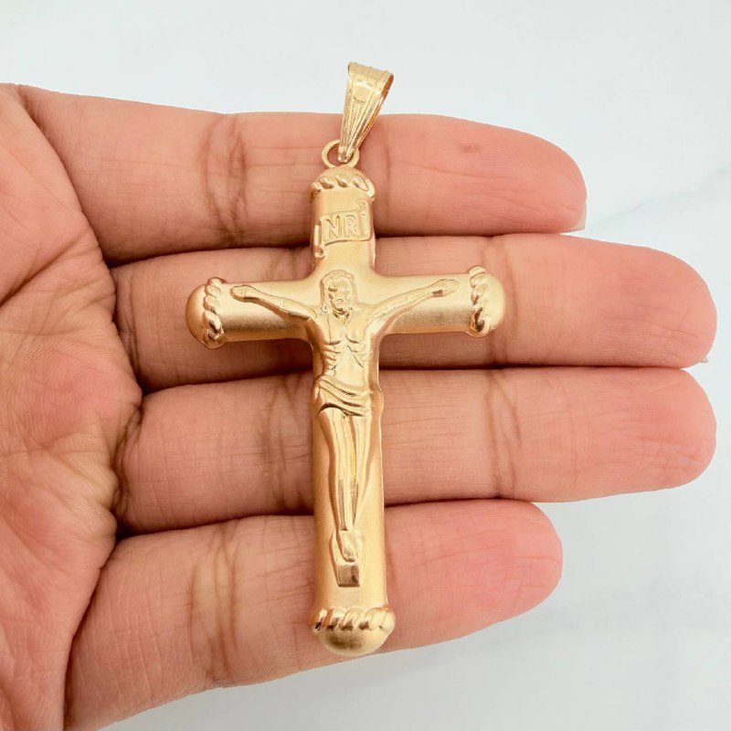 Dije Cruz Cristo 5 g / 2 1/2 in Oro Amarillo 18K