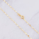 Mirror Flower Chain Set + Miraculous Virgin Pendant / 1.35g / 18 in Yellow Gold 18K