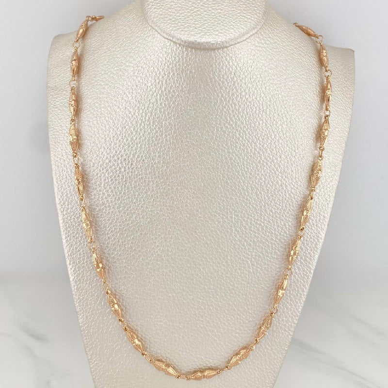 Cadena Rustica Dubai 15.3 g / 27 in / 4.15 mm Oro Rosa 18K