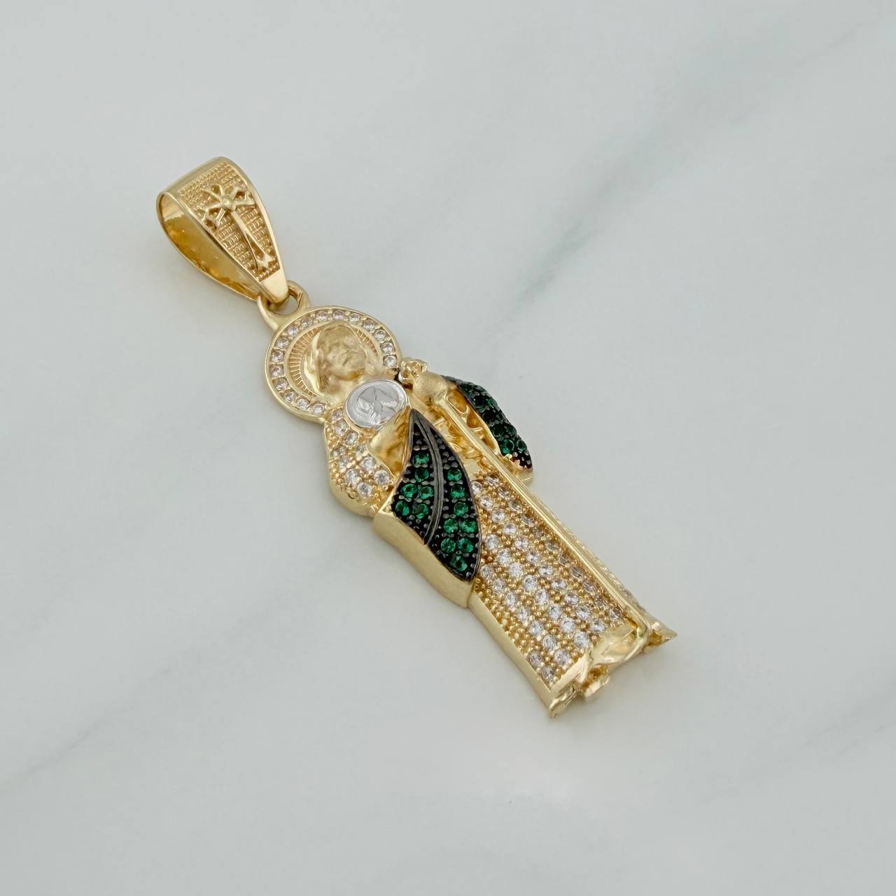 Dije San Judas Tadeo 6.4 g / 2 in Tres Oros 18K