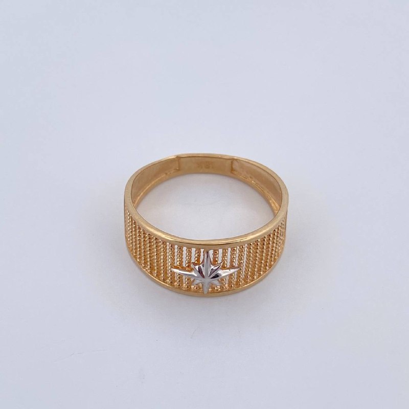 Anillo Estrella Cardinal 3.25gr / T8 1/4 / Oro 18K $