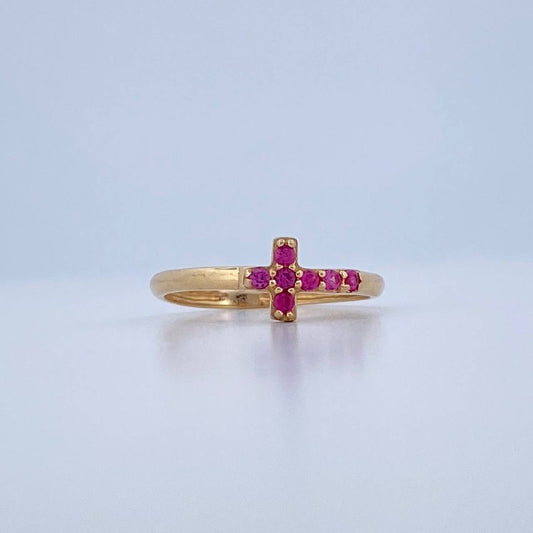 Cross Ring 1.45gr / Size 5 3/4 / 18K Gold