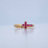 Cross Ring 1.45gr / Size 5 3/4 / 18K Gold