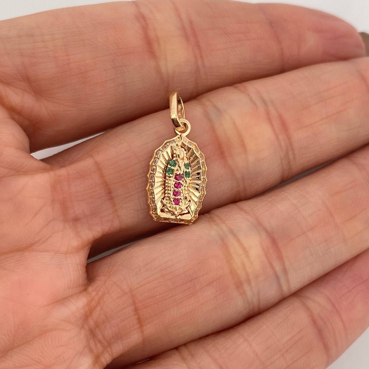 Dije Virgen De Guadalupe 1.3 g / 1/2 in Oro Amarillo 18K