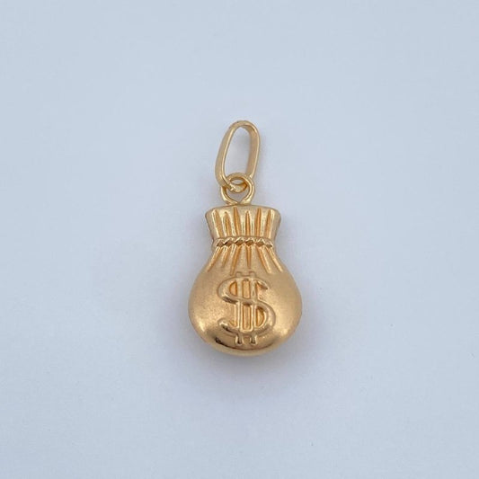 Pendant Money Bag 0.55gr / 3/4 in / 18K Gold