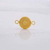 Herraje Circulo Letra C 0.4g / 1/2 in Oro Amarillo 18K