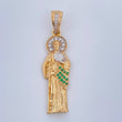 Dije San Judas Tadeo 4.05gr / 1 1/2 in / Dos Oros Amarillo Blanco 18K $