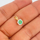 Pendant Flower Petals 1gr / 1/2 in / Two Golds Yellow White 18K $