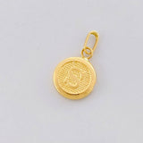 Pendant Circle Letter S 0.4g / 3/4 in Yellow Gold 18K