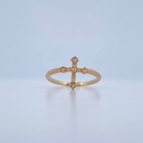 Cross Ring 1.7gr / Size 7 / 18K Yellow Gold &