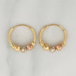 Hoop Earrings Trio 1 g / 1/2 in Three Golds 18K