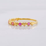Interspersed Heart Ring 1.25g / T6 Yellow Gold 18K