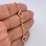 Bracelet Clover Gc 4.55gr / 7.5in / 18K Gold &