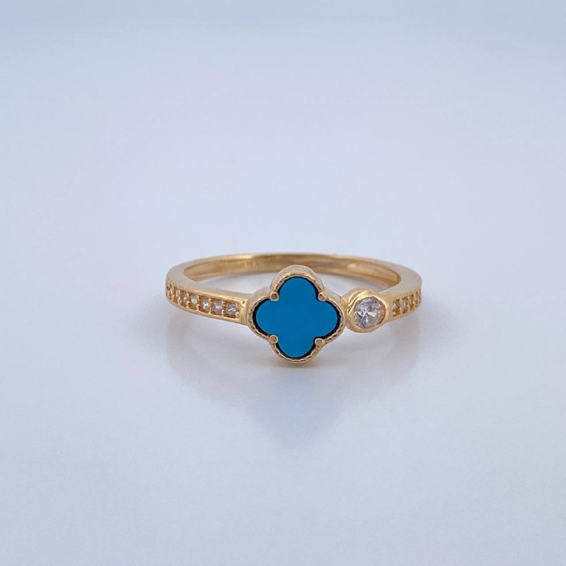 Anillo Trebol 2.3gr / T7 1/2 / Oro 18K &