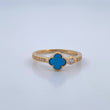 Anillo Trebol 2.3gr / T7 1/2 / Oro 18K &