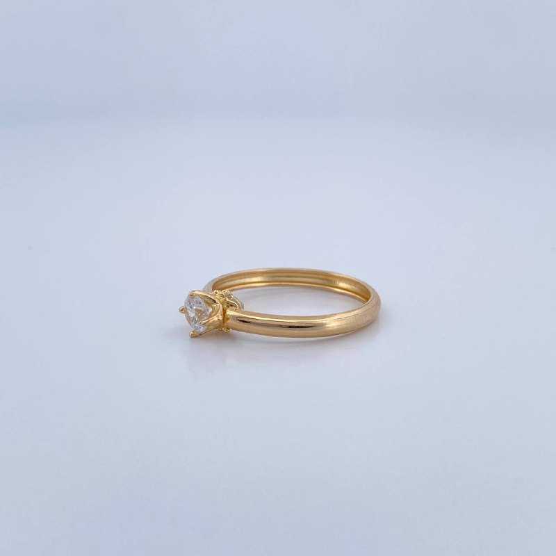 Solitaire Ring Churumbela Base 1.15gr / Size 6 / 18K Gold &