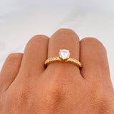 Solitaire Ring Churumbela 2.95 g / T7 1/4 Yellow Gold 18K