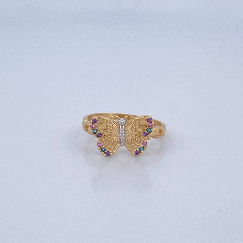 Butterfly Ring in Relief 2.45gr / Size 6 / 18K Gold $