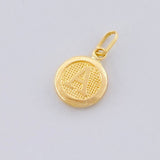 Dije Circulo Letra a 0.4g / 1/2 in Oro Amarillo 18K