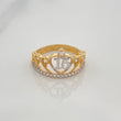 Ring 15´S Crown 2 g / T4 1/4 Two Yellow White Gold 18K