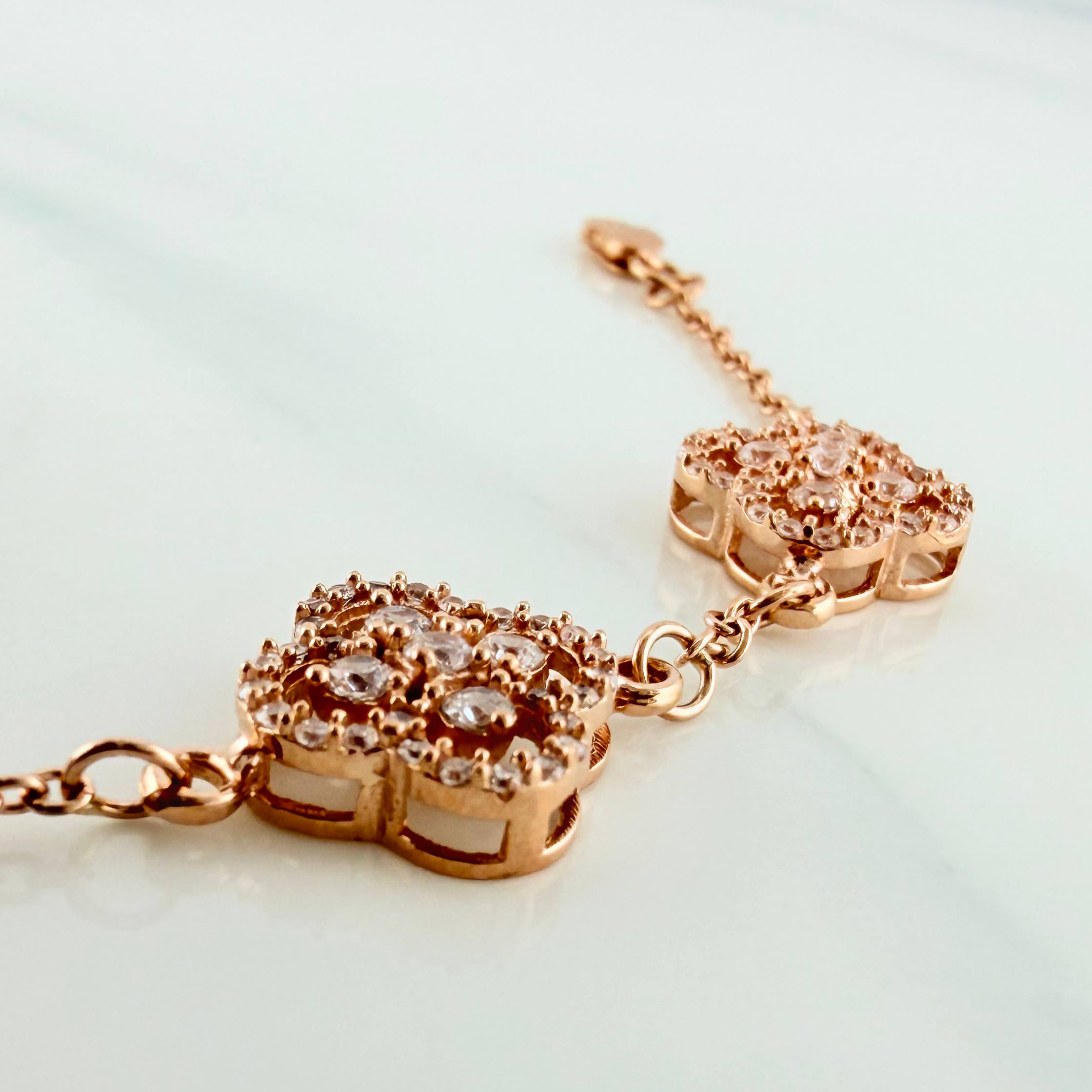 Clover Bracelet Classic Link 10 g / 7 3/4 in / 1 mm 18K Rose Gold