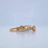 Hearts Ring 2.25gr / Size 6 1/4 / Two Tone Yellow White 18K &