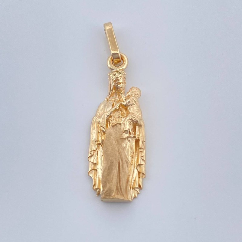 Dije Virgen Del Carmen 2.35gr / 1 1/4 in / Oro Amarillo 18K &