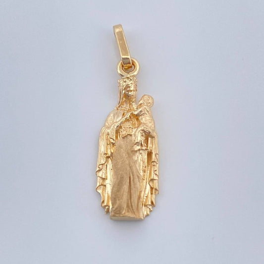 Dije Virgen Del Carmen 2.35gr / 1 1/4 in / Oro Amarillo 18K &