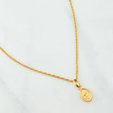 Rope Chain Set + Virgin of Carmen Pendant / 1.2 g / 17 3/4 in 18K Yellow Gold