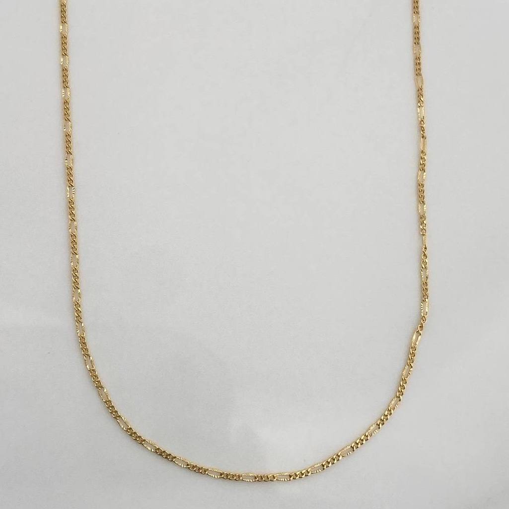 Figaro Chain Diamond Cut 1.1 g / 17 3/4 in / 0.9 mm 18K Yellow Gold