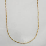 Figaro Chain Diamond Cut 1.1 g / 17 3/4 in / 0.9 mm 18K Yellow Gold